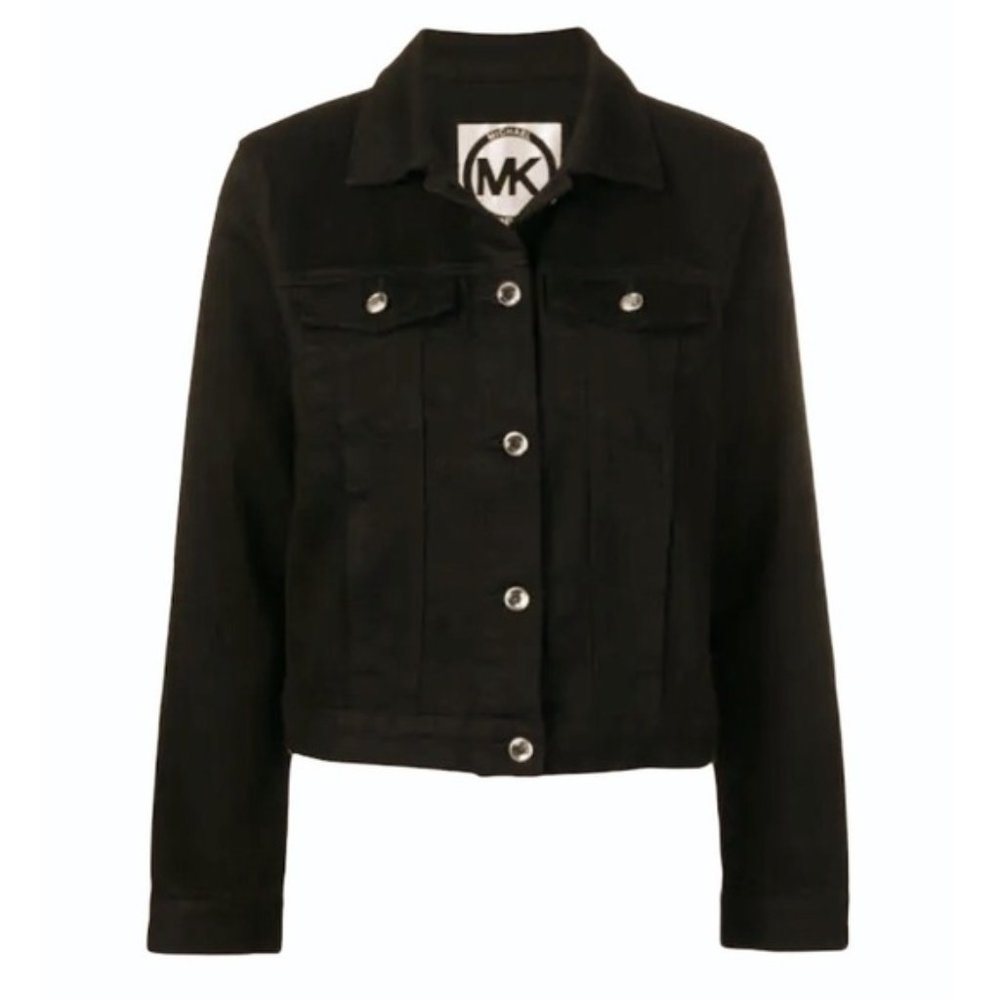 NWT MICHAEL KORS Classic Denim Black Jacket - Picture 2 of 6